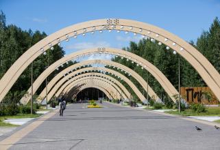 В Сургуте заканчивают строительство «Свадебного маршрута» в парке «Кедровый лог»